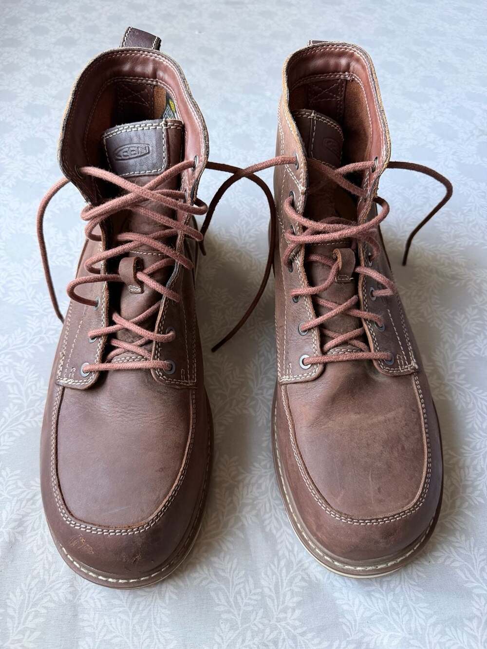 Keen San Jose Work Boots Size 13 D Brown Leather Soft Toe